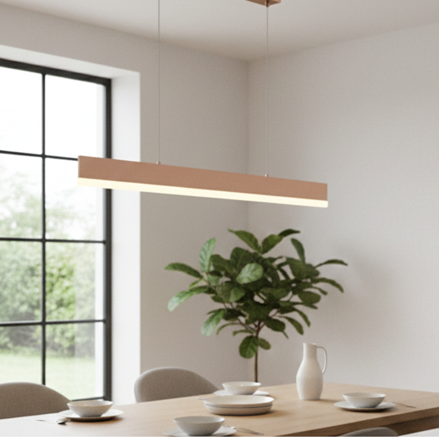 Lámpara Colgante LED Lineal para Comedor y Oficina 3