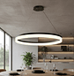 Lámpara LED Colgante de Techo Circular 80cm Negro  - Miniatura 3