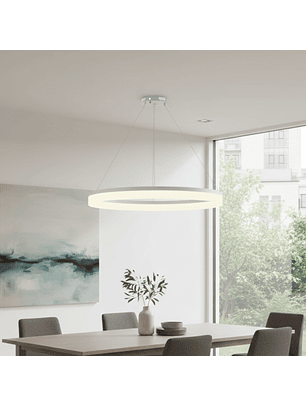 Lámpara Led Colgante Redondo 800mm Blanco 45w