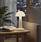 Lámpara de Mesa LED Recargable Hongo Blanco  - Miniatura 1
