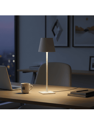 Lámpara LED Recargable de Diseño Minimalista Blanca 