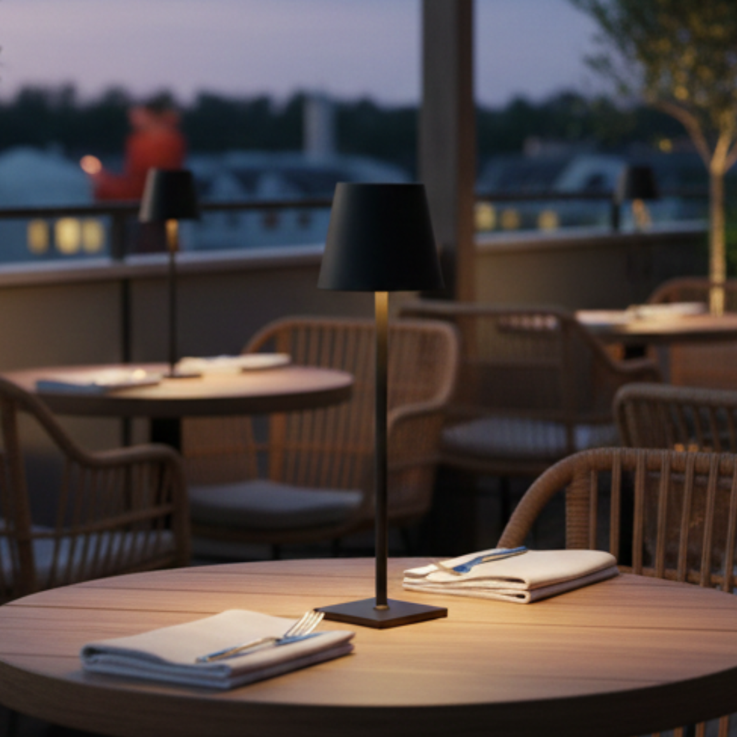 Lámpara de Mesa LED Inalámbrica Recargable Minimalista Black 5