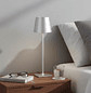 Lámpara de Mesa LED Recargable Táctil Minimalista Plateado Mate - Miniatura 1