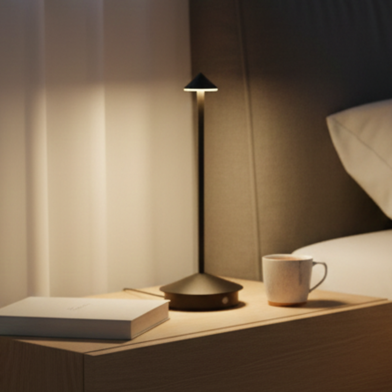 Lámpara de Mesa LED Inalámbrica Minimalista Apex Black 1