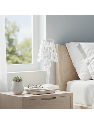 Lámpara de Mesa LED Inalámbrica Cristal Diamond Recargable USB