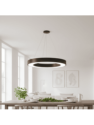 Lámpara LED Colgante de Aro Negro Moderno 