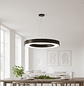Lámpara LED Colgante de Aro Negro Moderno  - Miniatura 1