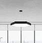 Lámpara Led Colgante Hexágono Negra Estilo Minimalista  - Miniatura 1