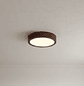 Lampara Led Redondo 300mm Sobrepuesto Con Control Madera Oscuro 24w+24w - Miniatura 1
