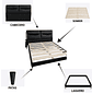 Cama Negro con Luces en Respaldo - Miniatura 5