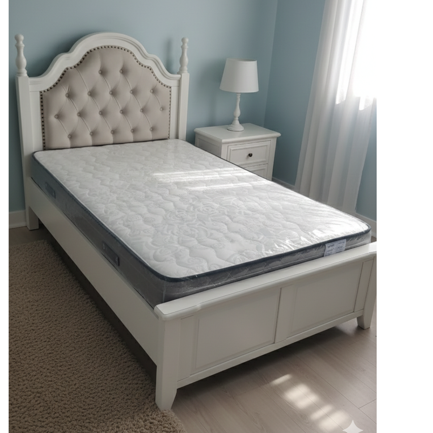 Cama Capitoné Plaza y Media  1