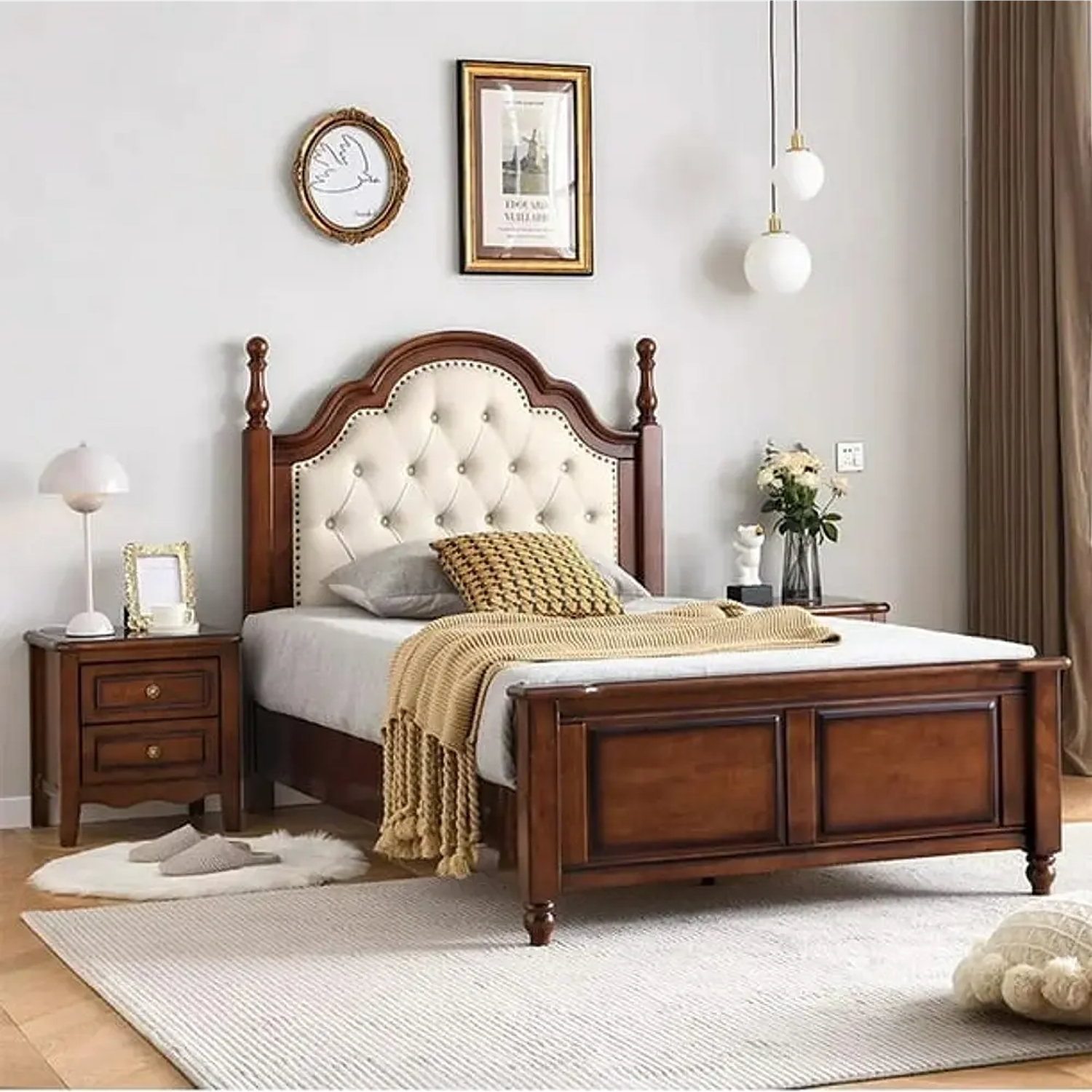 Cama Capitoné Plaza y Media  2