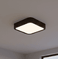 Lámpara Led Cuadrada 300mm Sobrepuesto Con Control Madera Oscuro 24w+24w - Miniatura 1