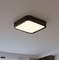 Lámpara Led Cuadrad 400mm Sobrepuesto Con Control Madera Oscuro 36w+36w - Miniatura 1