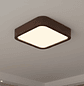 Lámpara Led Cuadrad 500mm Sobrepuesto Con Control Madera Oscuro 48w+48w - Miniatura 1
