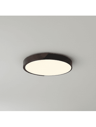 Lámpara Led Redondo 500mm Sobrepuesto Con Control Madera Oscuro 48w+48w