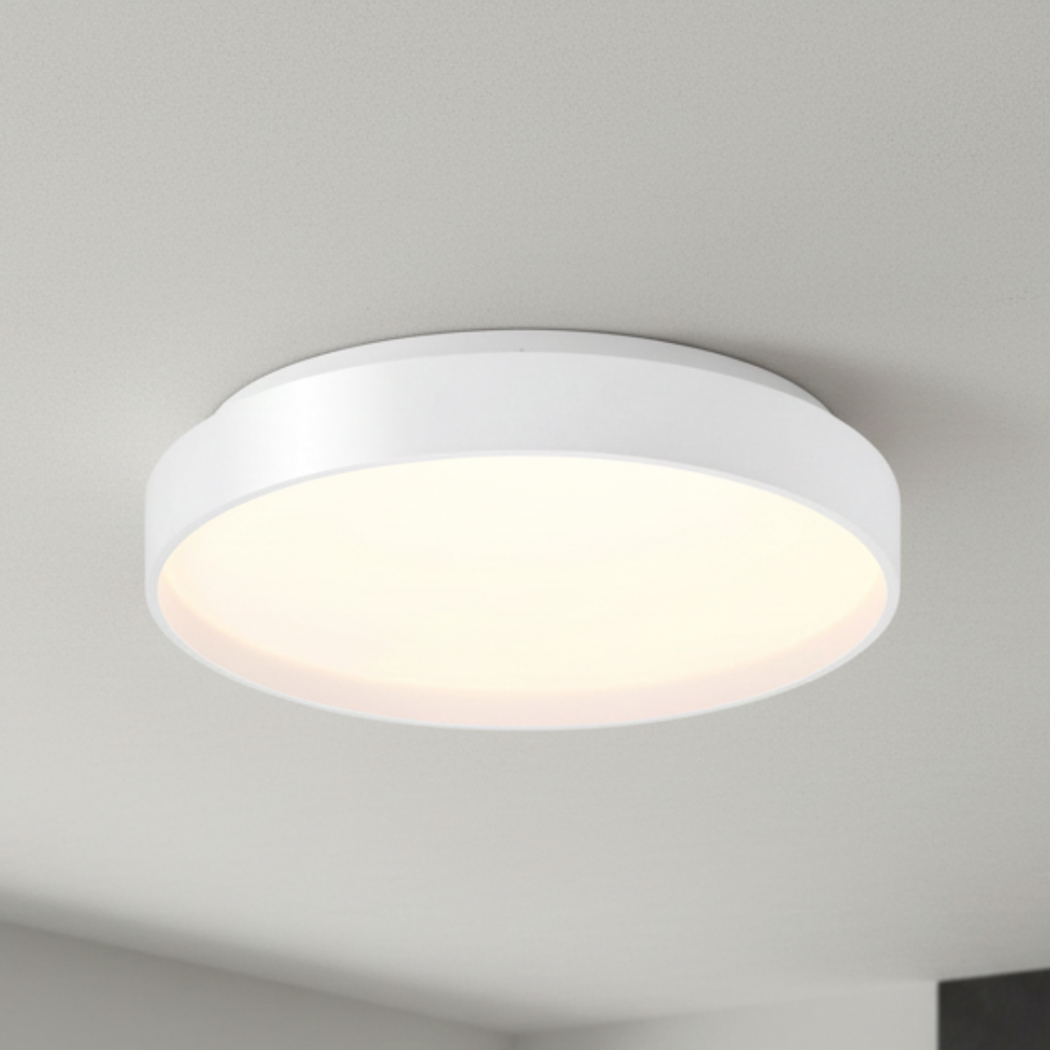 Lámpara Led Redondo 500mm Sobrepuesto Con Control Blanco 48w+48w 3000k 1