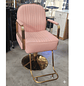 Sillon Peluqueria Rosado de Eco Cuero con Apoya Pies - Miniatura 2