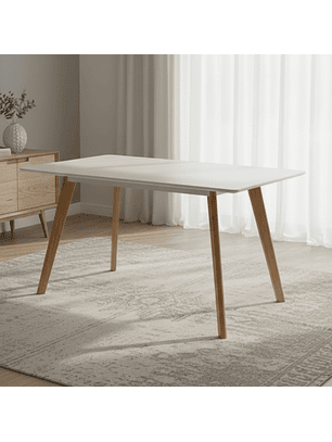 Mesa Tulip Rectangular Blanca 120cm