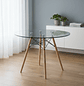 ﻿Mesa Eames 100cm Diámetro en Vidrio - Miniatura 1