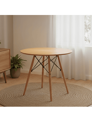 Mesa Eames Redonda de Madera 80 / 100 / 120 cm Diámetro