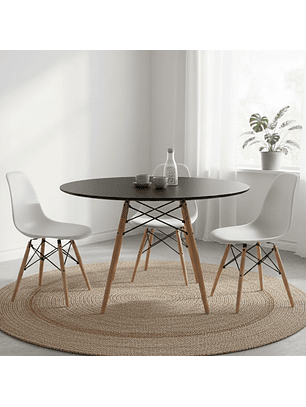 Mesa Eames Redonda 100cm Tapa MDF