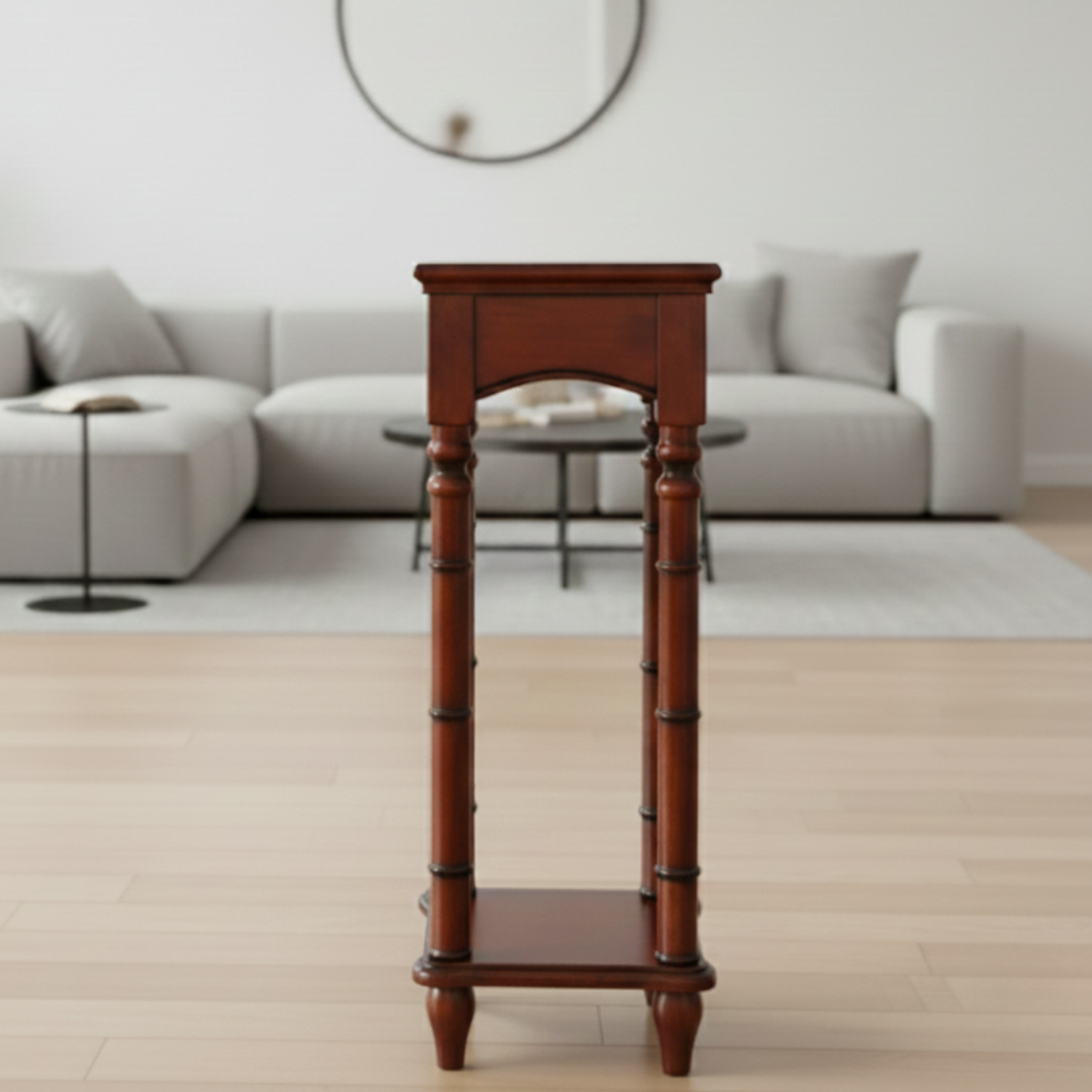 Set de 2 Mesas Auxiliares Altas en Madera de Madera 3