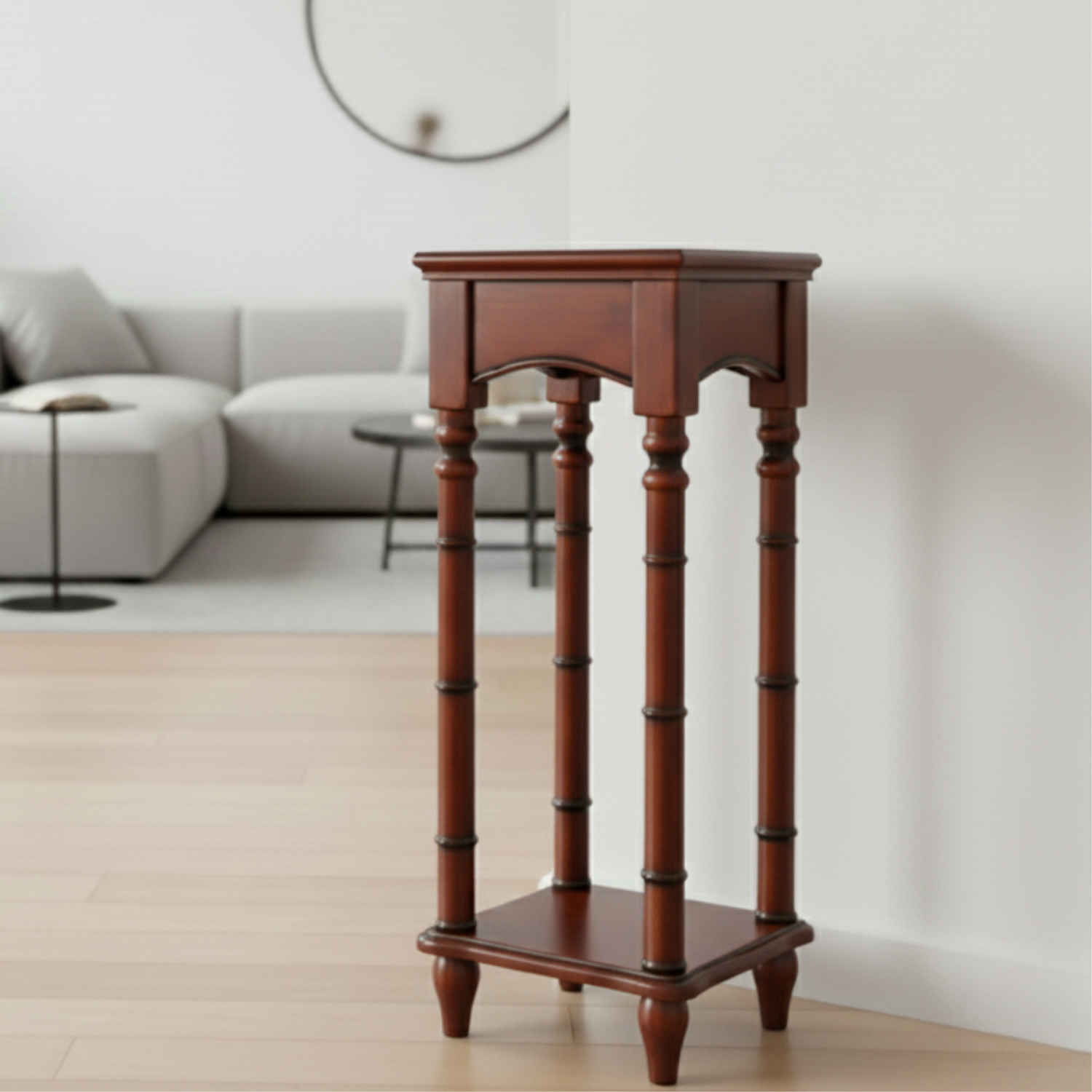 Set de 2 Mesas Auxiliares Altas en Madera de Madera 5