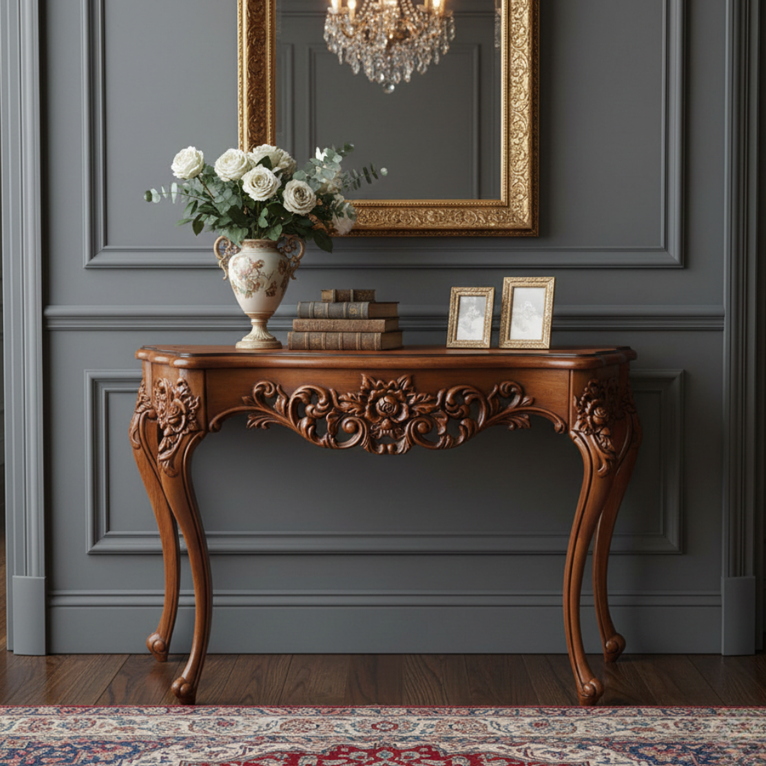 Mesas de Arrimo Clásicos con Tallado 3