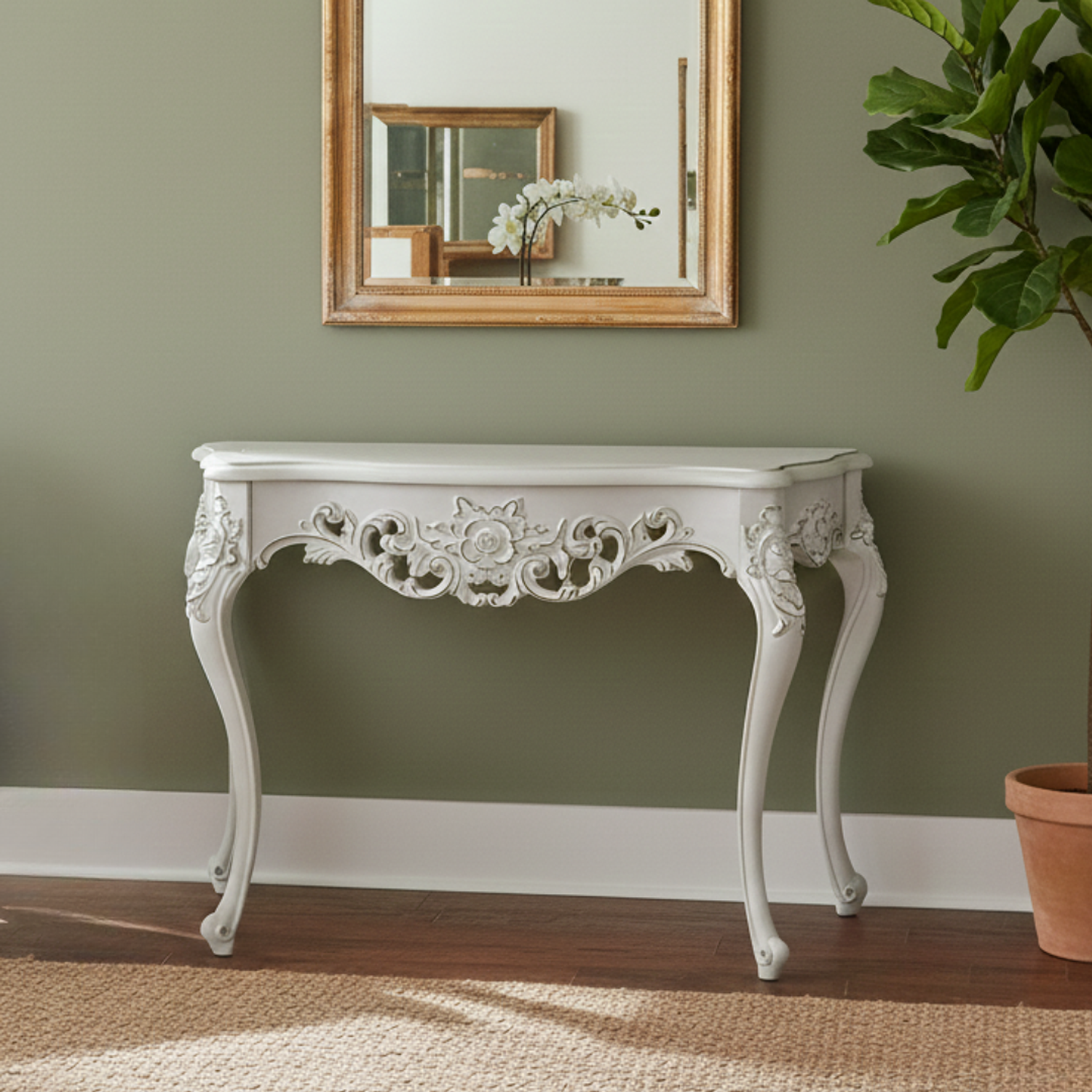 Mesas de Arrimo Clásicos con Tallado 8