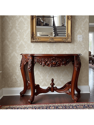 Mesa Lateral de Madera Montenegro Estilo Barroco