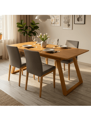 Mesa Expandible de Melamina Color Café