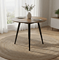 Mesa de Comedor Redonda Madera y Patas Negras - Miniatura 1