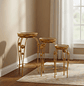Mesas Laterales doradas Jasmín en 3 Niveles - Miniatura 2