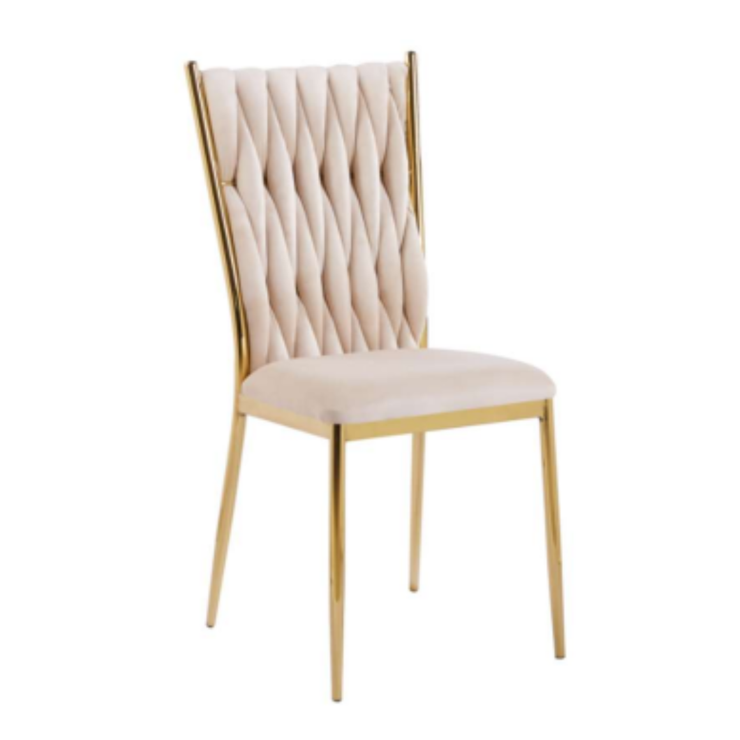 Silla King Velvet con Patas Doradas 6