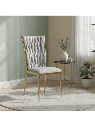 Silla King Velvet con Patas Doradas