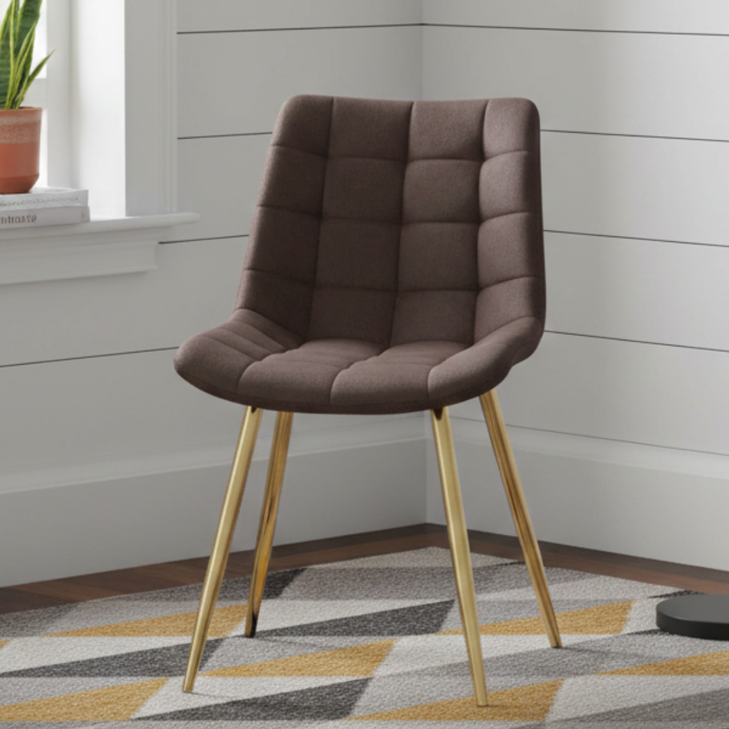 Silla Capitone Top Pata Dorada  7