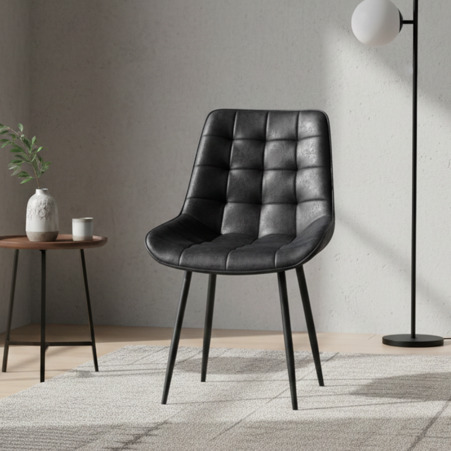 Silla Capitoné Top Antique Tapizada en PU 3