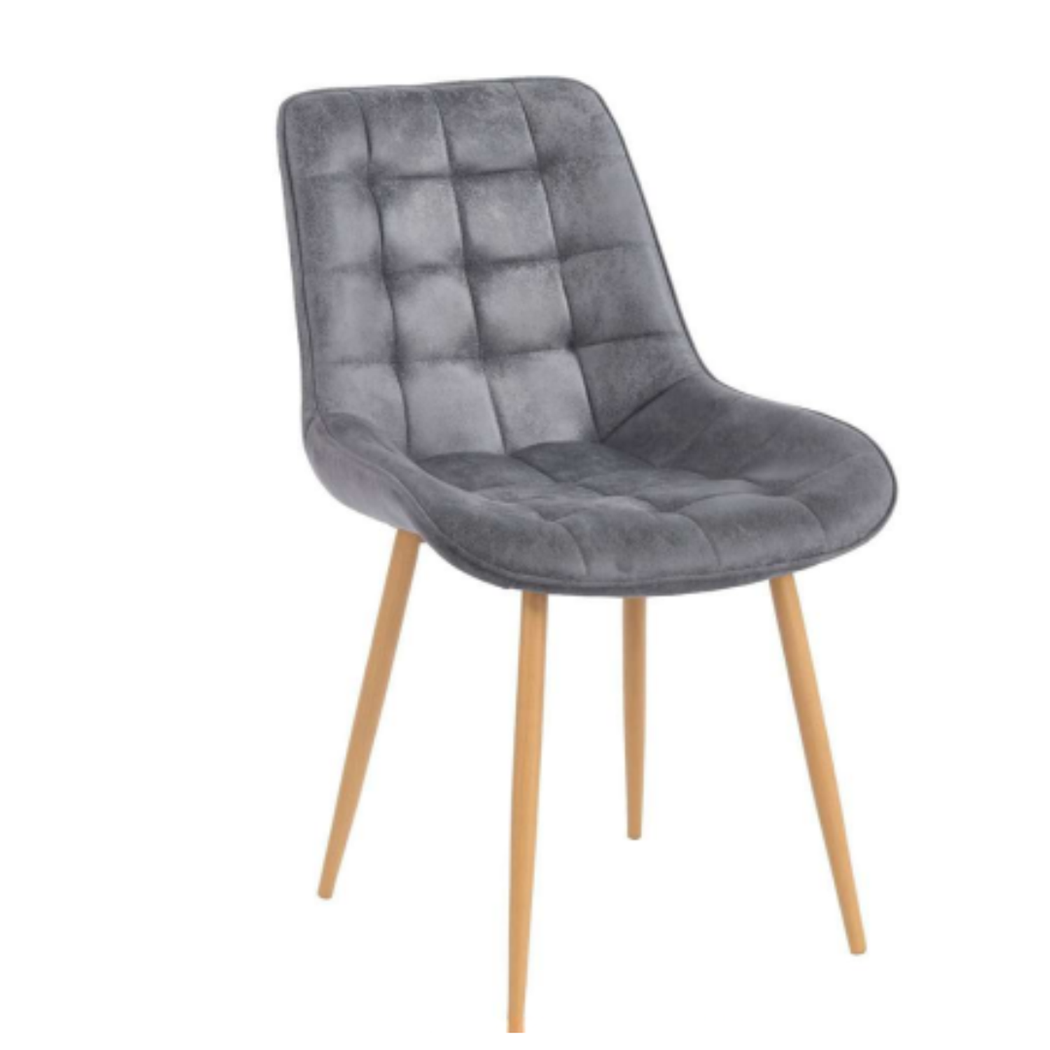 Silla Capitone Pata Dorada Tapizada en PU 6