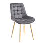 Silla Capitoné Patas Doradas Tapizada en PU - Miniatura 6
