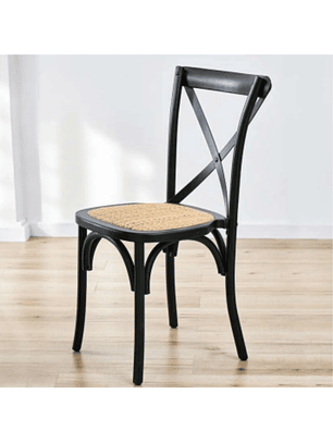 Silla Crossback Madera Negra