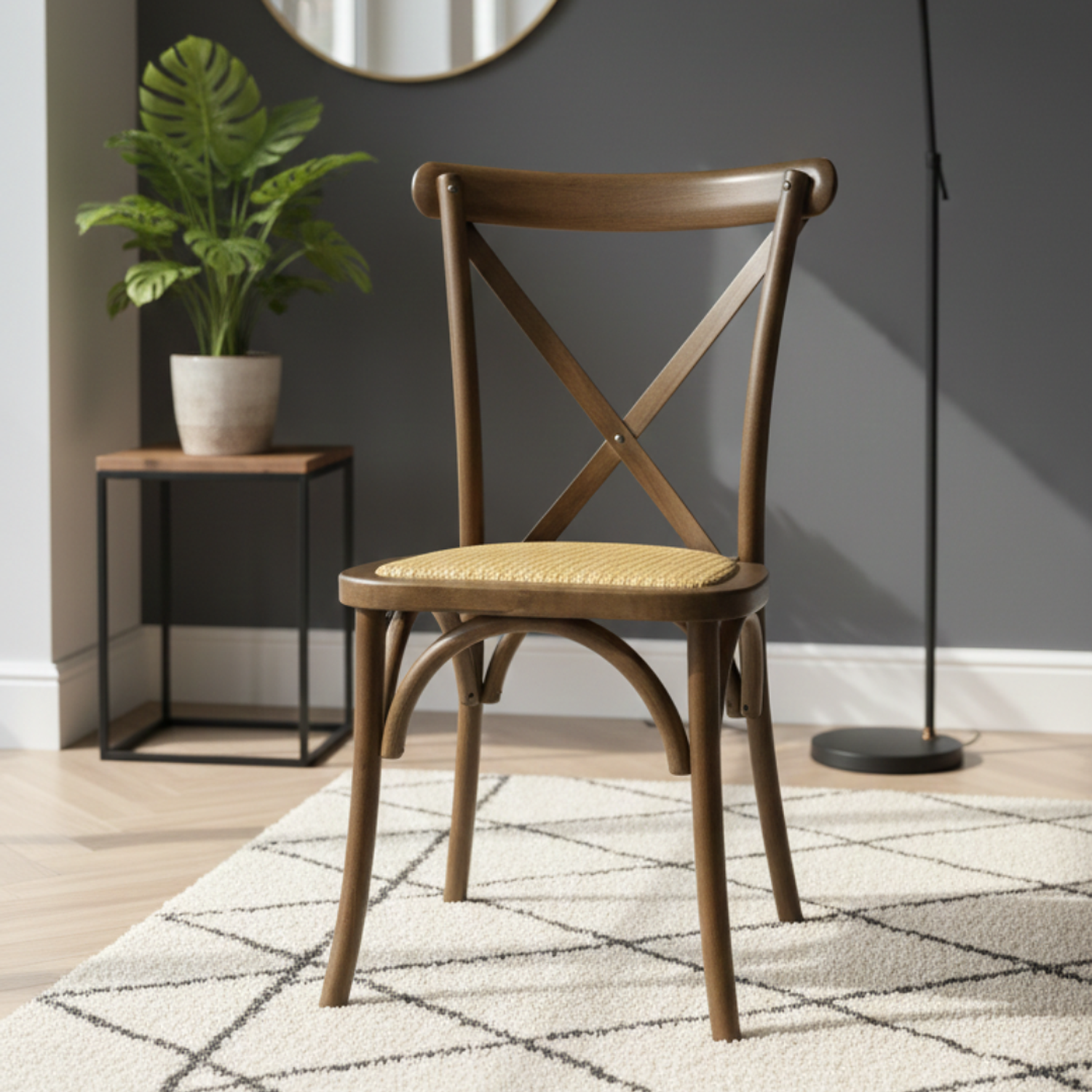 Silla Crossback Madera Walnut 1