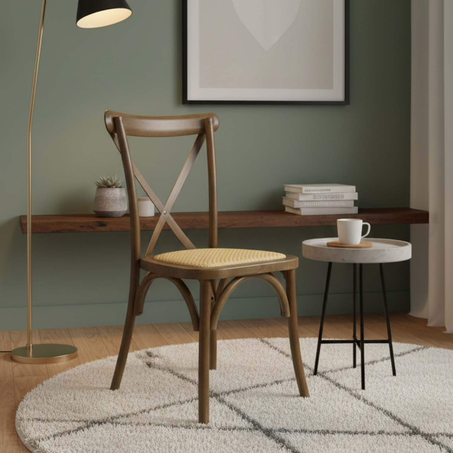 Silla Crossback Madera Walnut 2