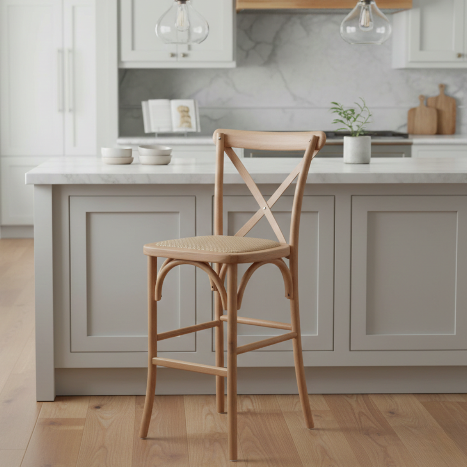 Taburete Bar Crossback Natural 1