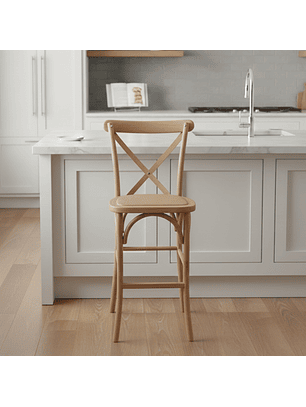 Taburete Bar Crossback Natural