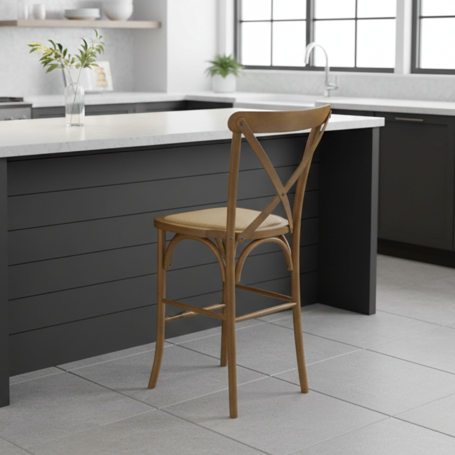 Taburete Bar Crossback Walnut 2