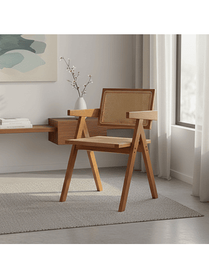 Silla Chandigarh Madera Rattan