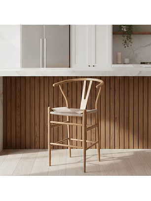 Taburete Wishbone Madera
