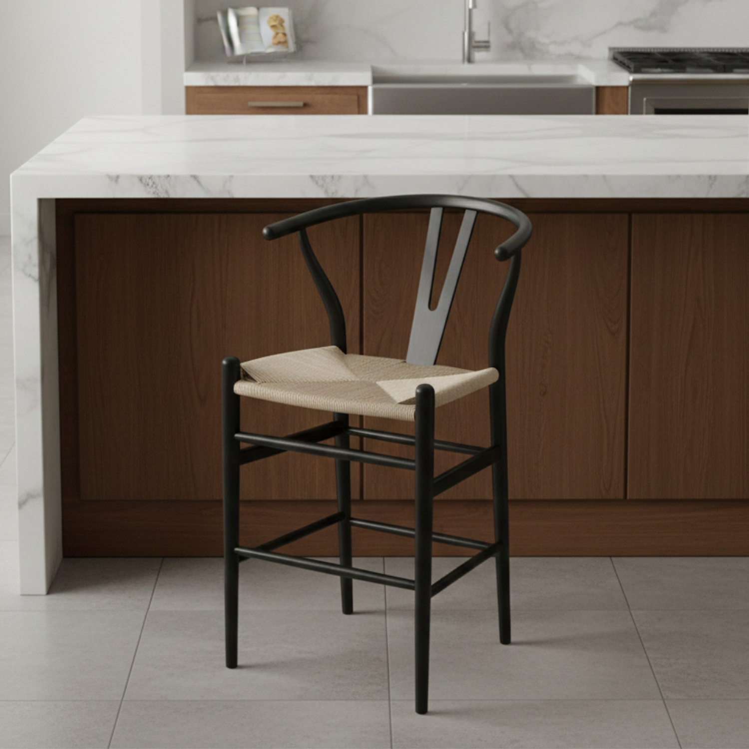 Taburete Wishbone Madera 5