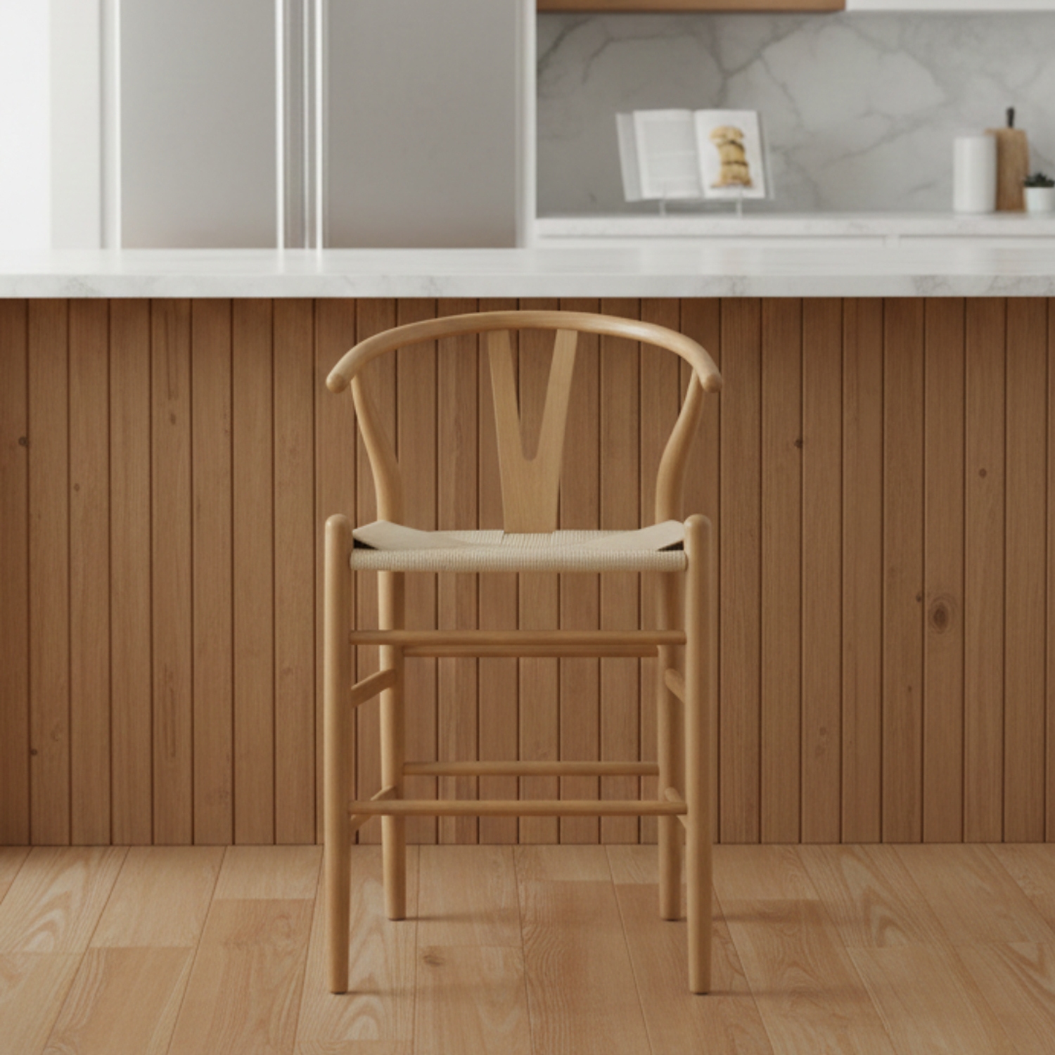 Taburete Wishbone Madera 2